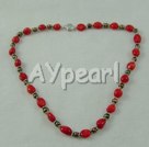 Hademade coral pearl necklace