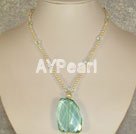 pearl and blue quartz choker necklace