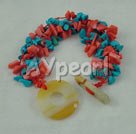 coral and turquoise bracelet