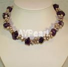 fashion amethyst necklace Under $ 10