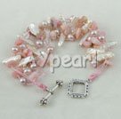 biwa pearl and pink opal bracelet