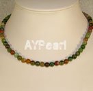seven colored jade beaded necklace