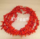 three strand coral necklace
