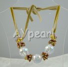 pearl and manmade crystal fashion necklace under $ 15