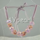 pearl and manmade crystal necklace