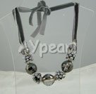 pearl and manmade crystal necklace under $ 15