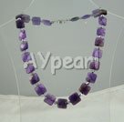 Handmade faceted amethyst necklace