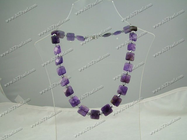 faceted amethyst necklace