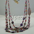 Discount pearl and tourmaline and amethyst strand necklace