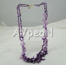 Handmade pearl amethyst necklace