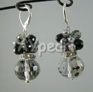 Handmade pearl crystal earrings