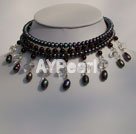 Discount pearl and garnet necklace