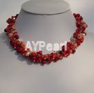 Hademade coral necklace