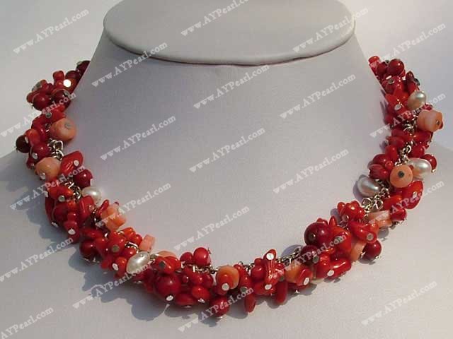 Handmade coral necklace