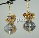 Handmade pearl crystal earrings