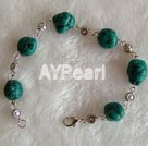 manmade turquoise chain bracelet