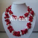 coral and pearl necklace