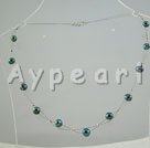 6-7mm black pearl necklace