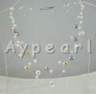 Discount fashion pearl crystal necklace