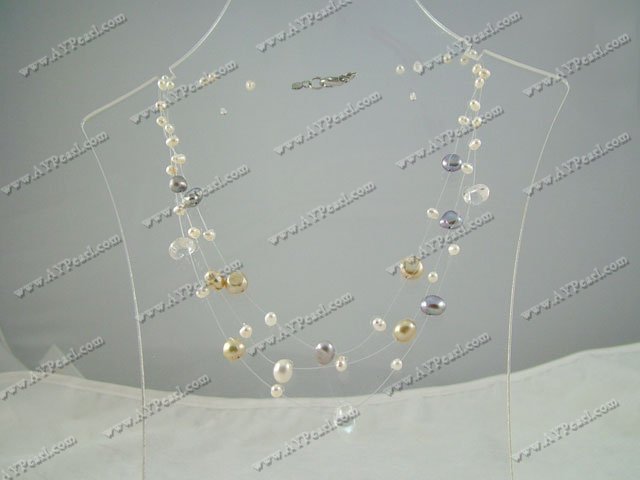 fashion pearl crystal necklace