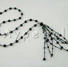 black crystal fashion necklace