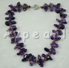 Handmade amethyst tiger eye necklace