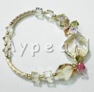 14k gold plated austrian crystal bracelet Under $ 40