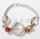 14k gold plated austrian crystal bracelet Under $ 40