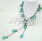 black pearl and turquoise necklace