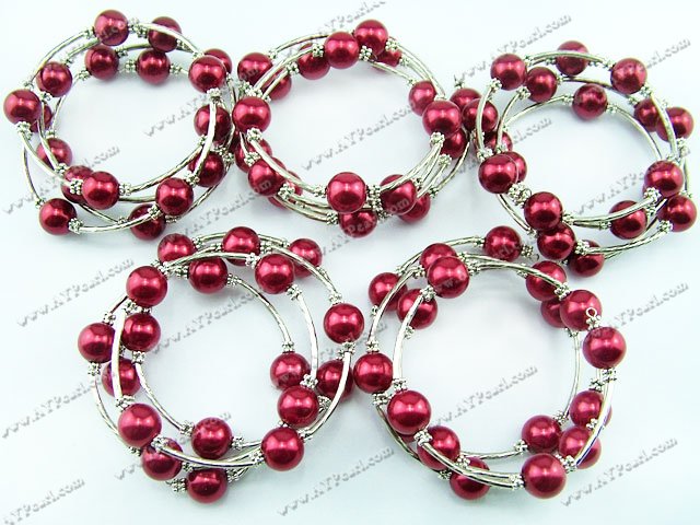 Acrylic manmade pearl bracelet 