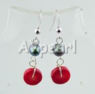 Discount pearl and coral earrings