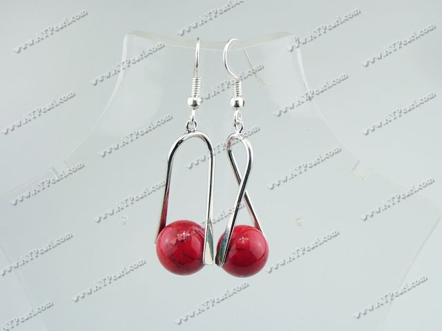 12mm red alaqueca earrings