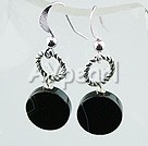 black agate earring