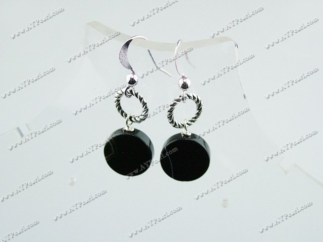 black agate earrings