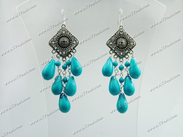 tear drop turquoise earrings