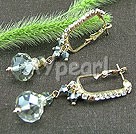 elegant czech crystal ball earrings under $ 5