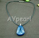 Discount cristallizzato ciondolo agata blu