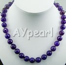 10mm faceted purple agate beaded necklace under $12