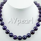 Discount 12mm faceted purple agate necklace