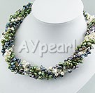 8-9mm twisted pearl necklace Under $ 40