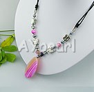 dyed pearl and agate necklace under $ 5
