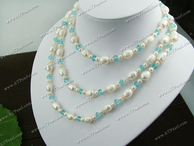 pearl crystal necklace
