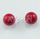 8mm coral studs