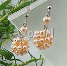 cluster style pearl earrings