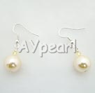 pendientes de perlas de concha de mar