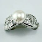 8-8.5mm white freshwater pearl ring