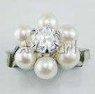 5-6mm white pearl ring