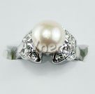 8-8.5mm white pearl ring