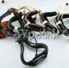 bull bone leather thread bracelet(6 pcs) under $ 40