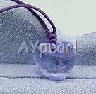 23.5 inches clear purple austrian crystal heart of ocean pendant under $ 15